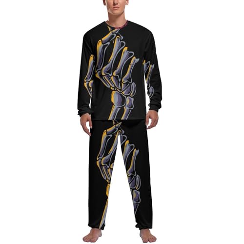 Pyjama homme Coeur De Main ensemble haut manche longue pantalon vêtements de nuit