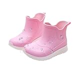 [Formemory] キッズレインシューズ レインブーツ 雨靴 キッズ 子供 雨靴 男の子 女の子 キッズレインブーツ かわいい 防水 軽量 通園 通学 晴雨兼用 梅雨 台風 災害対策 男女兼用 靴の箱つき (ピンク, 22.5 cm)