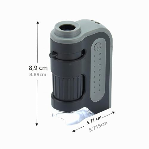 Miniatura 3 de Carson Microbrite Pro - Microscopio De Bolsillo Con Luz Led 60x-120x Con Sistema De Lente Asférica Y Clip Digital Para Smartphone Mm-350