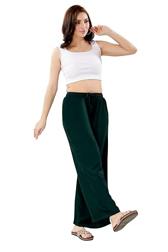 Image of TRASA Women's and Girls Cotton Reyon Regular Fit Palazzo Pants - Available Size - L, XL, 2XL, 3XL