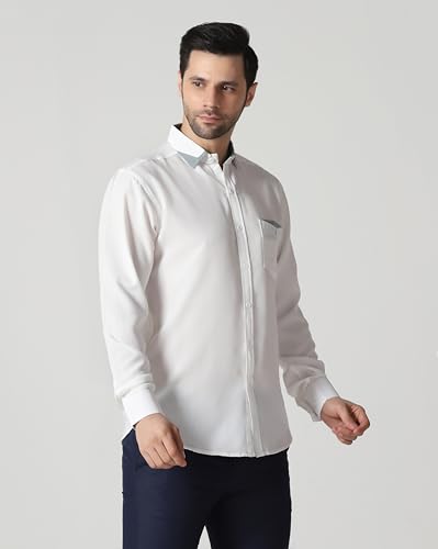 Image of TAGDO Men's Full Sleeve Shirt | Pocket Design and Spread Collar Shirt for Man (2054)
