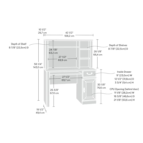 Sauder Orchard Hills Computer Desk, Carolina Oak finish