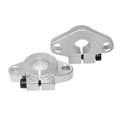 3DINNOVATIONS SHF12 12mm Flange Mount Aluminum Linear Rail Rod Shaft Guide Support Bearing - Set of 2 pcs