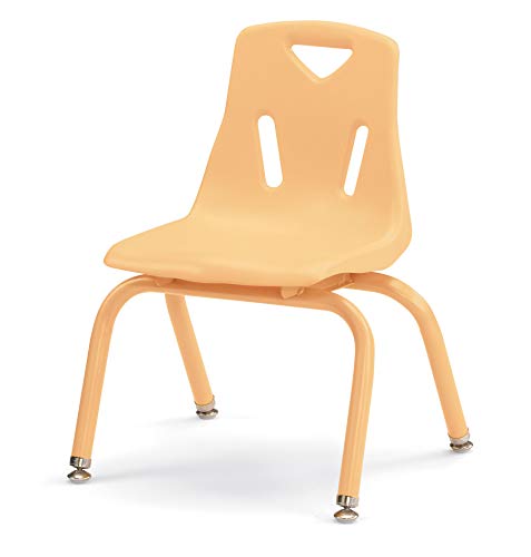 Image of Berries Jonti-Craft 8122JC1251 Stacking Chair with Powder-Coated Legs, 12 inch Height, Camel