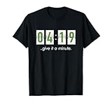420 Clock 4:19 Subtle Stoner Marijuana Weed Humor T-Shirt
