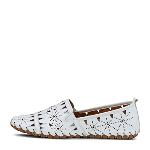 Image of Spring Step Women's Leather Fusaro Loafer Shoe | Comfortable Slip-On Shoes with Rubber Outsole | Ladies Casual Walking Driving Loafers for Work | Leather loafer with V-shaped stretch goring, round toe design, soft lining and flexible rubber outsole.