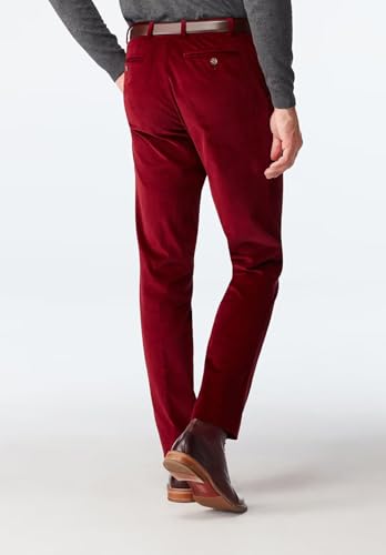 Men's Classic-Fit Velvet Trousers Expandable Waist Flat Front Dress Pants2