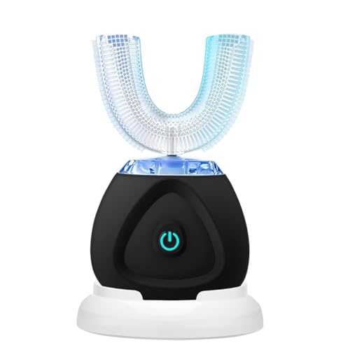 EITVLAGE Cepillo de dientes automático, cepillo de dientes ultrasónico 360, cepillo de dientes sónico automático, cepillo de blanqueamiento de dientes con temporizador y carga inalámbrica, cepillo de