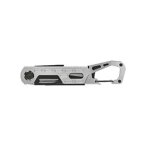 Gerber Gear Stake Out 11-in-1 Multi-tool, 2.2" Plain Edge Blade, Tent Stake Puller, Carabiner Carry, EDC Gear and Equipment, Silver