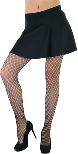 Image of ToBeInStyle Women's Argyle Checkered Diamond Rhombus Net Opaque Sheer Tights Pantyhose