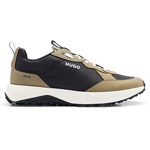 Image of HUGO Mens Running Style Mix Material Sneakers