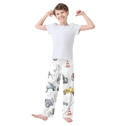 Various Car Boys Pants Boys Athletic Pants Long Pant for Boywith Pockets Wide-Leg Size 6-14Y3