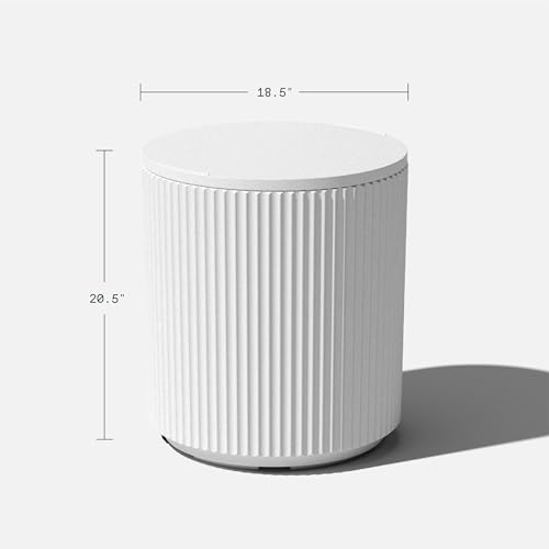 Veradek Outdoor Cooler Side Table - 2 in 1 - Modern White 18.5 x 20.5 Inches - Outdoor Use