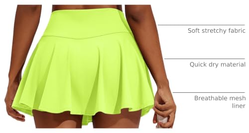 Image of PINSPARK Womens Tennis Skirt Pleated Athletic Skirts with Pockets Shorts High Waisted Golf Skort for Workout Pickleball