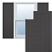 Ekena Millwork TFP001HF18X045SM True Fit PVC Horizontal Slat Framed Modern Style Fixed Mount Shutters, (Per Pair-Hardware Not Included), 18"W x 45"H, Shadow Mountain