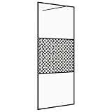 vidaXL Paroi de Douche avec Verre Cloison de Baignoire Accessoire de Salle de Bain Cloison de Douche Maison Intérieur ESG Transparent 100x195 cm Noir