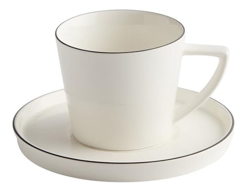 home&you - Kaffeetasse Rimo, 220ml, mit Untertasse, Kaffeebecher,...