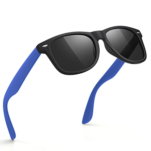 Image of FEIDUSUN Sunglasses Men Polarized Sunglasses for Mens and Womens,Black Retro Sun Glasses Driving Fishing UV Protection