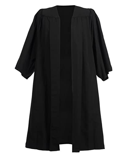 Toga de coro negra ideal para conciertos solemnes en iglesias
