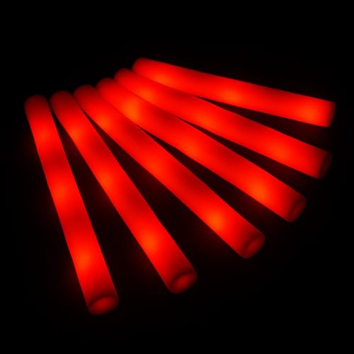 Glow Sticks en Mousse LED Rouges zenda club Haute Qualité 48 cm pour Concerts et Galas