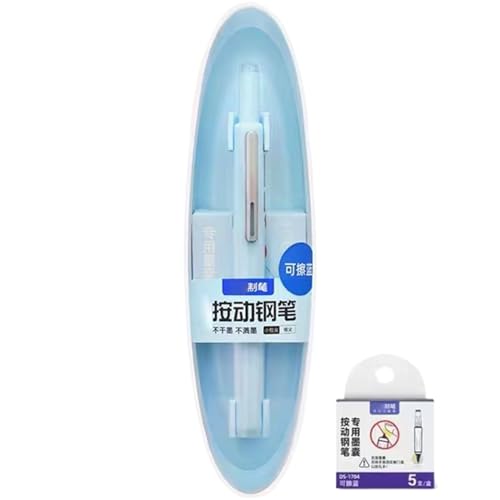 Stylo-plume rétractable anti-fuite à pointe fine pour écrire sans taches