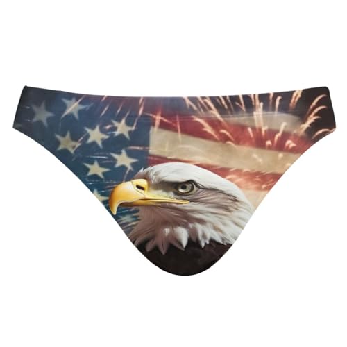 4th of July American Flag Eagle Men's Swimwear Sexy Bikini Solid Siwmming Briefs 20850740