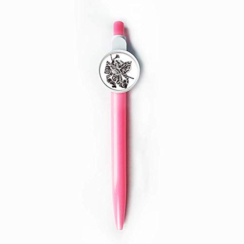 Stylo encre bleue rétractable samouraï japonais anti-bavure confortable