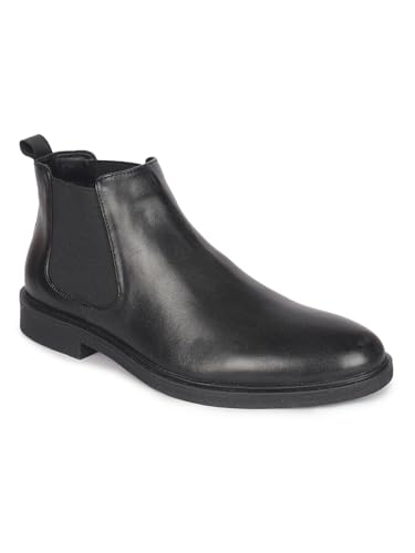 Image of Carlton London Classic Slip-On Ankle Chelsea Boots for Men