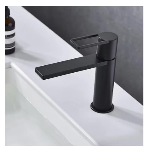 Robinet de lavabo chrome et noir mat pour eau chaude et froide - 3