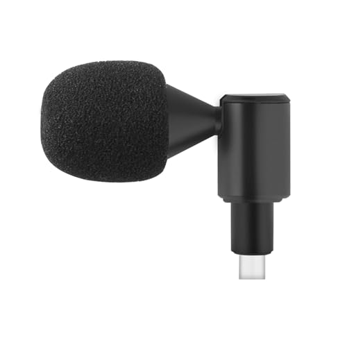 Walmeck Mini Enchufe en el Micrófono Smartphone Micrófono Pickup de 90 ° Angle Ajustable para Teléfonos Inteligentes Transmisión en Vivo Vlog en Línea Canto (Tapón Tipo-C)