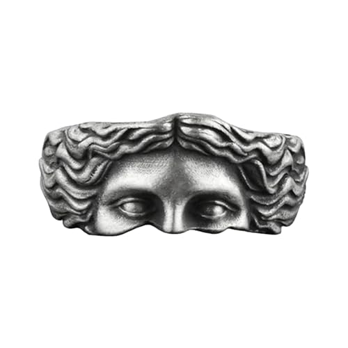 Générique Bague demi-visage | Bague d'index chic à la mode, Charmante bage Vénus grecque antique pour index, accessoire de fête en plein air pour adolescents