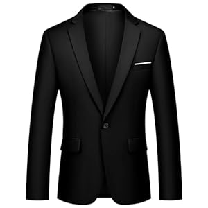 MAGE MALE Men’s Suit Jacket One Button Elegant Solid Slim Fit Single Breasted Party Blazer Jacket