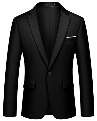 MAGE MALE Men's Suit Jacket One Button Elegant Solid Slim Fit Single Breasted Party Blazer Jacket