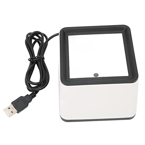 Scanner de codes-barres filaire USB 2D 1D portable et lecteur de bureau ASHATA avec câble
