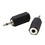 Ancable 2.5mm 3.5mm 変換プラグ 2個 2.5mmモノラル超ミニプラグオス-3.5mmモノラルミニジャックメス 変換アダプタコネクタ