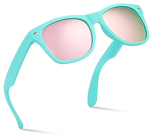 Image of Retro Rewind Kids Sunglasses for Boys Girls Age 3-12 - Shatterproof UV400 Toddler Children Sun Glasses