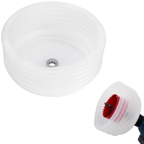 Hole Saw Dust Bowl Drill Dust Cover 125mm Dus t Collector Bowl Drill Dusts Collector Rubber Scalable Dusts Cover Collector for Ceiling Cutting Work and Other Drilling Works