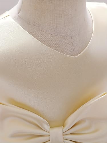 Image of Frock for Kids Girls with Big Bow and Fluffy Net Layer, Stylish Western Dress for Birthday, Wedding and Special Occasions for Girls 1 to 7 Years