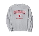 Photo Gallery international falls minnesota mn vintage sport design rosso p felpa Photo Gallery international falls minnesota mn vintage sport design rosso p felpa