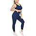 Generic Set da allenamento per donna 2 pezzi Tute Leggings da yoga a vita alta con reggiseno sportivo elasticizzato Tute Set Yoga Accessori Blocchi