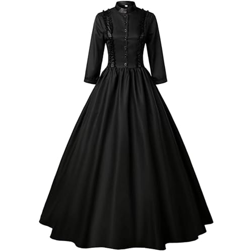 Mittelalterliches Kleid Damen Renaissance Gothic Palast Cocktailkleid Lang Irischer Stil Kleidung Vintage Elegant Maxi Renaissance Prinzessin Kleid...