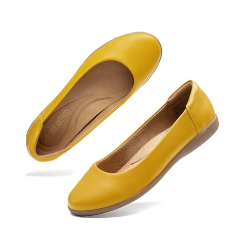 Image of DREAM PAIRS Women's Comfortable Ballet Dressy Work Flats, Round Toe Slip on Office Shoes