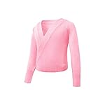 Daydance Women Wrap Dance Sweater Pink Soft Ballet Warm Up Jacket for Leotards - Image 5