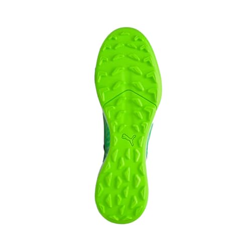 PUMA Puma Men's Ultra 3.3 Turf Training Soccer Shoe, Green Glare-Elektro Aqua-Spellbound, 8.5