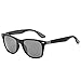 Piranha Rhett Unisex Classic Sunglasses with Matte Black Frame and Smoke Gray Lens