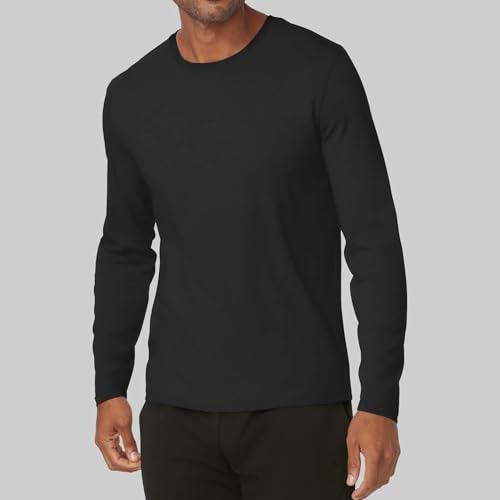 Tommy John Men's Second Skin Long Sleeve Sleep Shirt - Cool Comfortable Pajama Lounge Crew Neck T-Shirt2