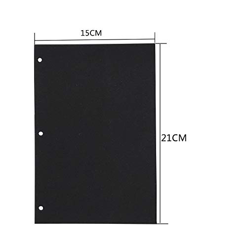 Páginas de recarga adicionales para álbumes de recortes ThxMadam, 20 hojas en negro, tamaño 21 x 15 cm, para álbumes de fotos de 22 x 18 cm miniatura 3