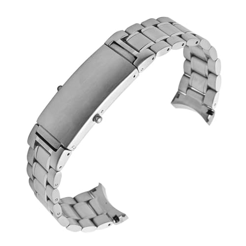 Bracelet de montre 20mm en acier maille grains de riz poli pour look sport chic