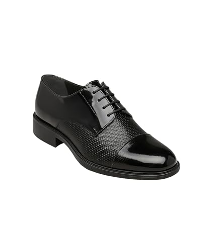 Chaussures Derby noires à bout renforcé pour mariage et affaires