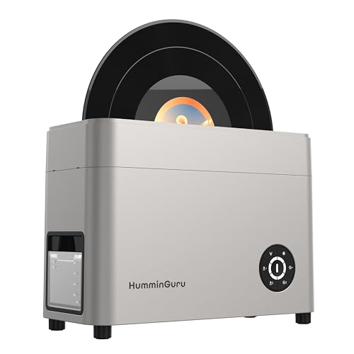 Ultrasonic Vinyl Record Cleaner- 40kHz Ultrasonic Vinyl Record Cleaning Machine with Auto Drying,...